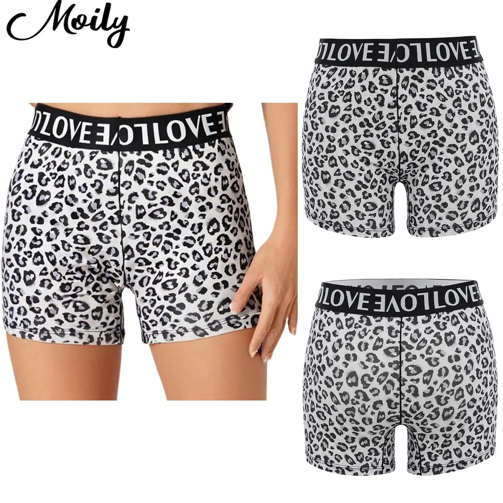 

Summer Women's Breathable Stretchy Shorts Camouflage Pattern Shorts Elastic Waistband Panties Underwear for Yoga Gym Fitness