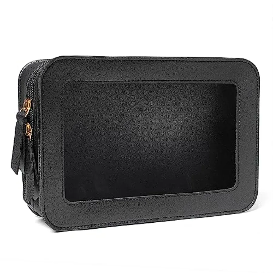 Clear Makeup Bag Small, TSA Approved Portable Toiletry Bag with Zipper Cosmetic Travel Bag Makeup Organizer Case Mini Makeup Po