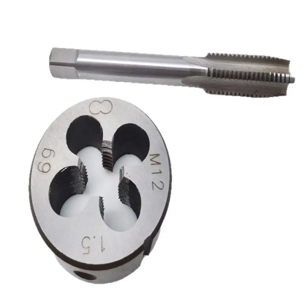 AIJIEDE Industrial Grade Tap Die Set High Speed Steel Straight Flute Threads Professional Metalworking Repairing Hand Tools