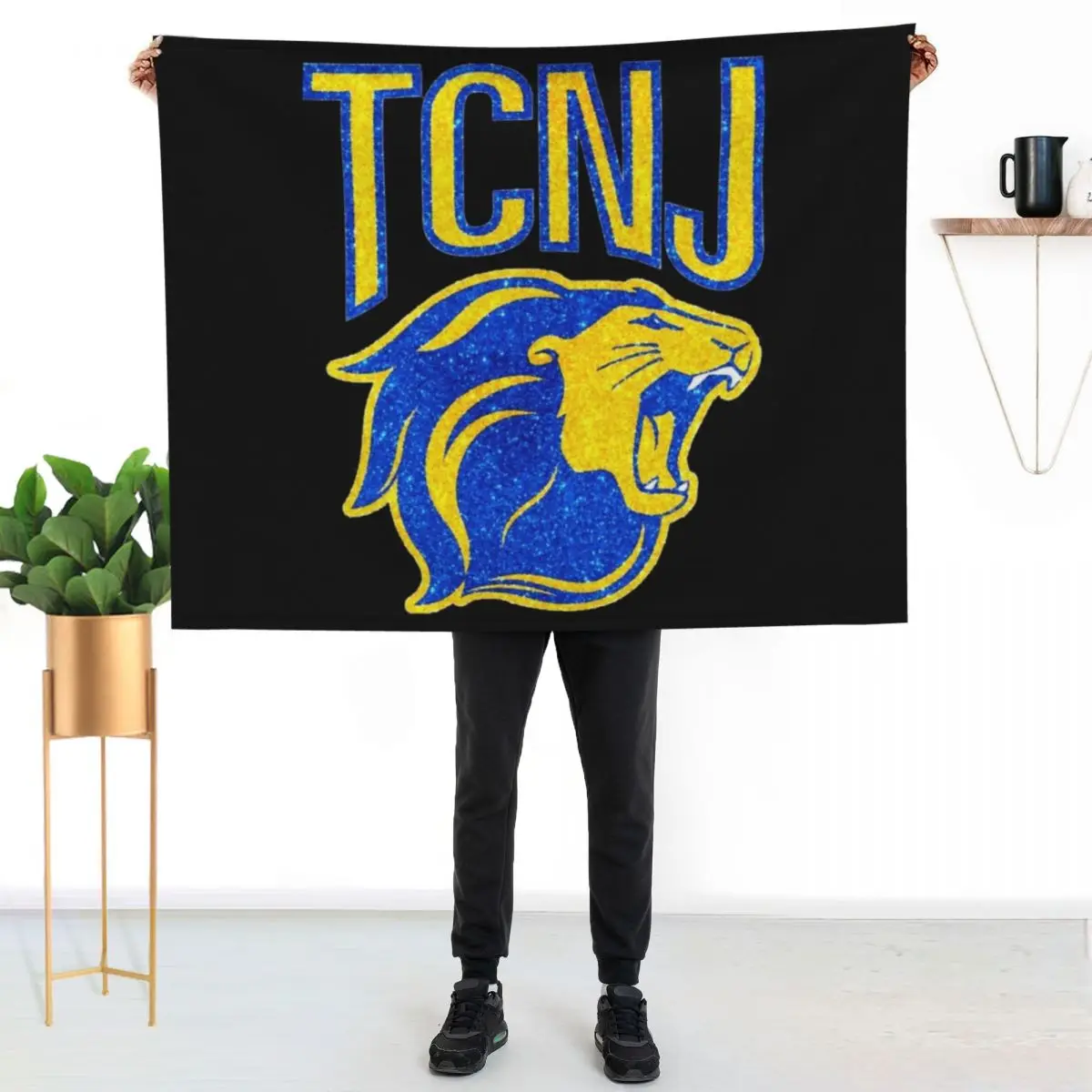 

tcnj logo Throw Blanket Cozy Throw Blanket for Bed Sofa Chair