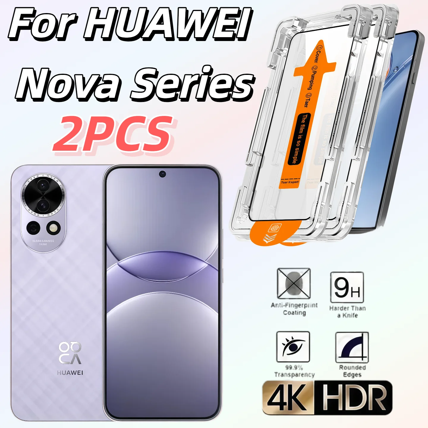 

Защитное стекло высокой четкости из закаленного стекла (2 шт.) для Huawei Nova 4/5T/5Pro/5i Pro/6SE/7SE/7i/8SE/9Z/10SE/11SE/12/13/14