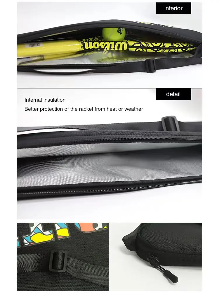 Wilson tennis racket bag, shoulder bag, sports bag, daily lightweight tennis racket bag, portable cut tennis racket bag