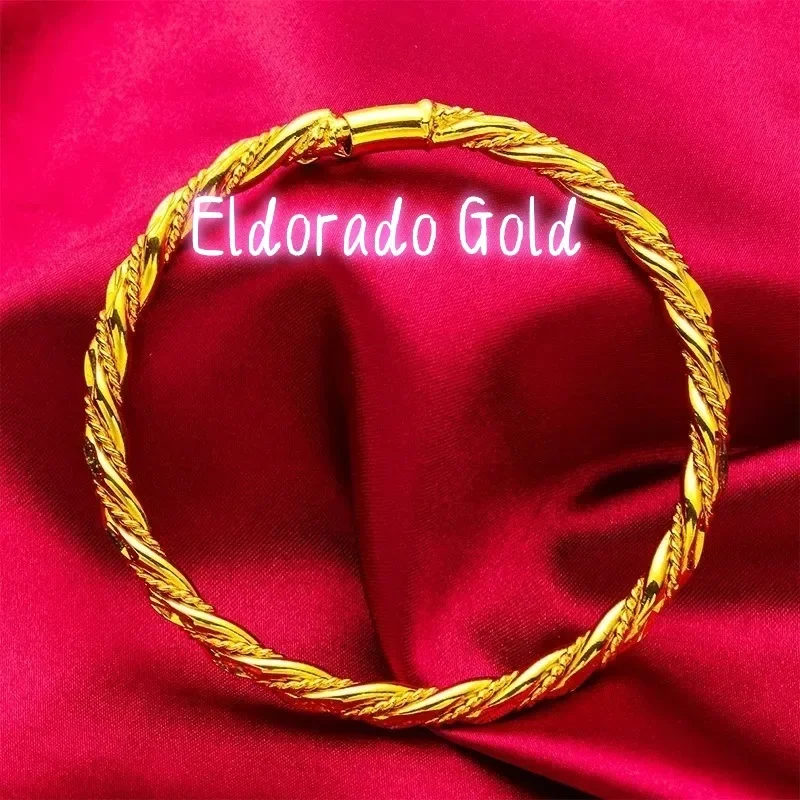 

Золотой браслет Eldorado Gold Eldorado 4 мм для женщин, 24K (AU999), с витой застежкой | 3D-изделия из бамбука, бамбуковые филиграни, бамбуковые узоры