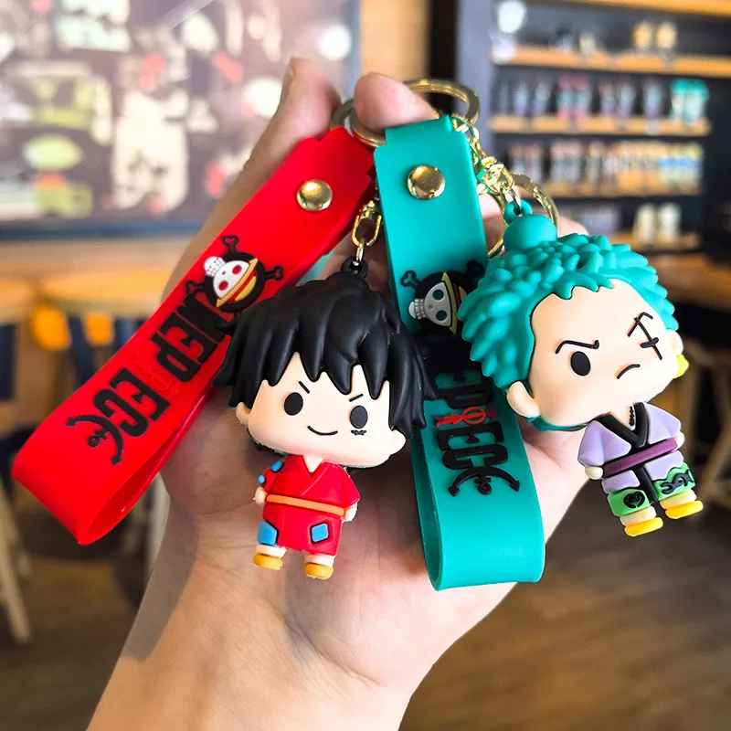 

One Piece Keychain Cartoon Figurine Car Keychain Accessory Store Bag Doll Machine Small Gift Cute Personalized Gifts Y2k Fashion
