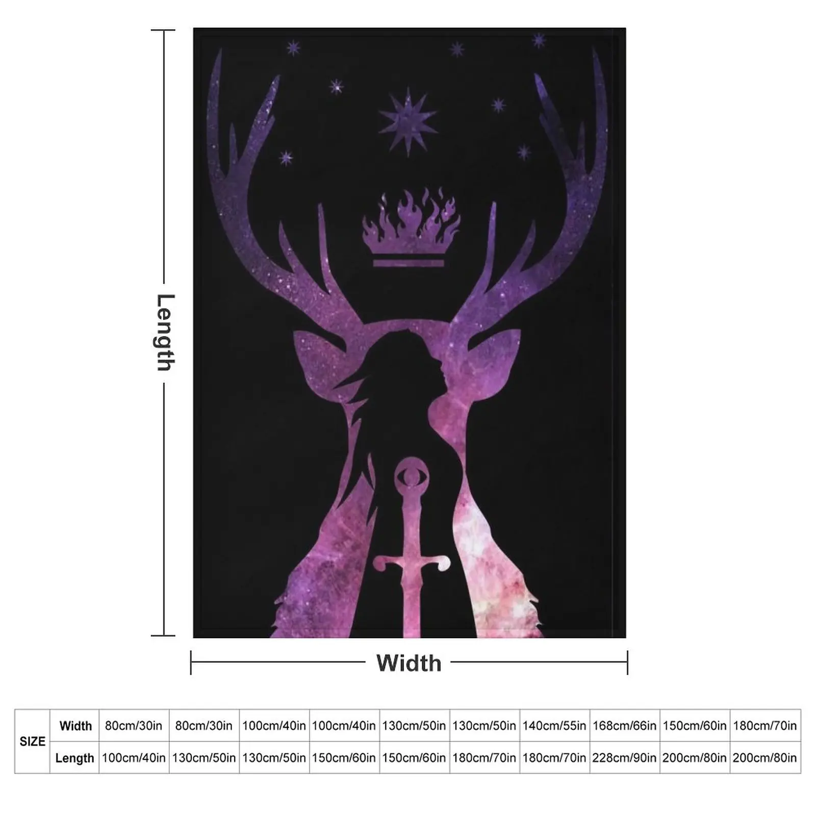 Throne of Glass Aelin Fanart Throw Blanket Flannel Luxury Brand Warm Bed linens Summer Shaggy Blankets