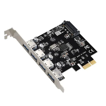 Chip Fresco FL1100 USB 3,0 PCI-E adaptador de tarjeta de expansión PCI-E USB 3,0 4 puertos HUB tarjeta controladora para Windows Vista PC portátil 1