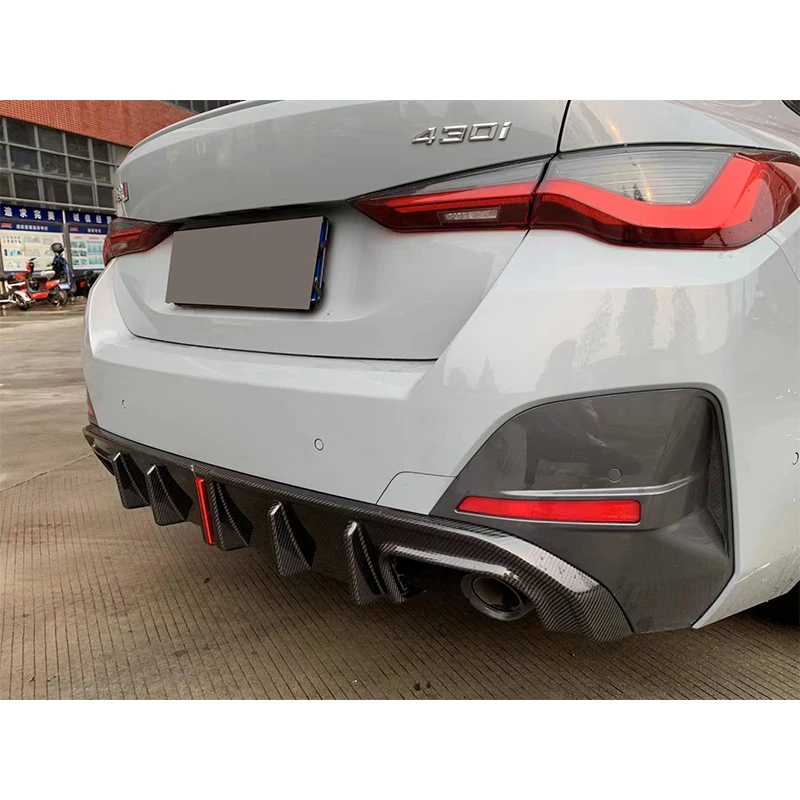 Dry Carbon Fiber Car Rear Bumper Lip Diffuser Spoiler Parts For BMW 4 Series G26 425i Four-Door Upgrade Body kit