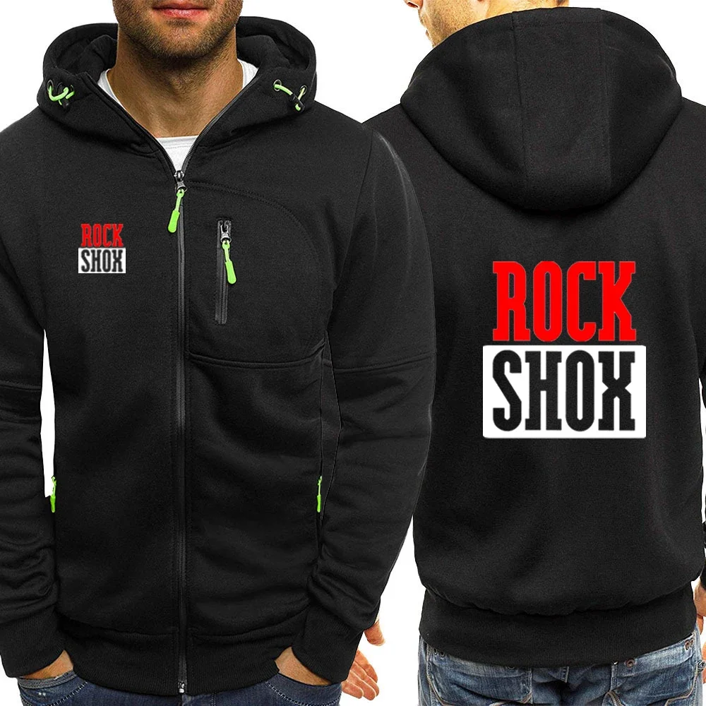 

Rock Shox Rockshox Moutain MTB Biker Bicycler Men Casual Spring Autumn Classics Three-color Zip Hooded Print Comfortable Coats