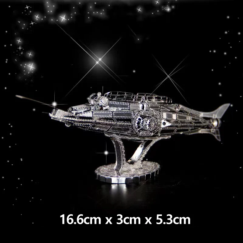 Mfuny 3D Puzzle All Metal Stainless Steel DIY Assembly Model Nautilus Submarine