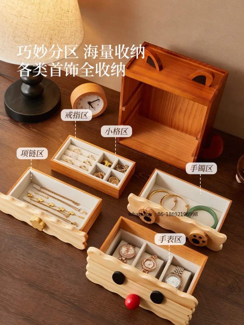 Biscuit Puppy Jewelry Storage Box, High-end Exquisite Gold Ring Necklace, Odorless Large Capacity Storage Artifact