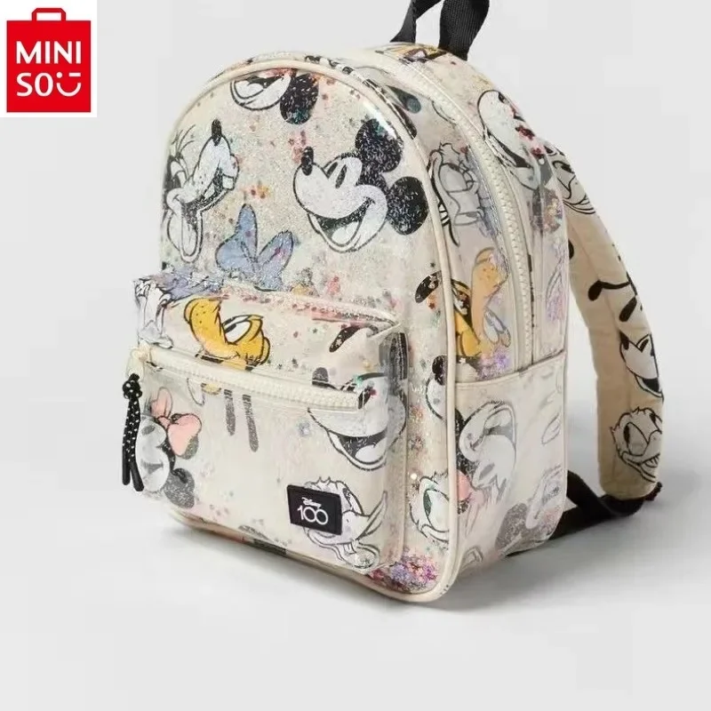 

MINISO Disney Fashion Mickey Backpack Sweet High Quality Student Large Capacity Storage Children's Backpack