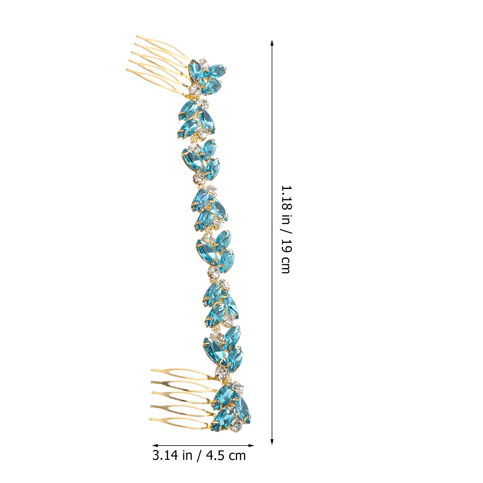 مشط زجاجي من حجر الراين أداة تصفيف دبوس الشعر الملفوف للنساء والفتيات وحفلات الزفاف وإكسسوارات الشعر وشوكة الشعر #3