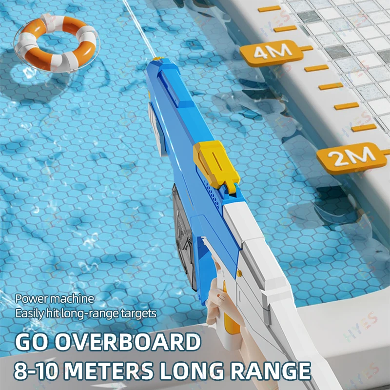 Pistola de água de absorção elétrica, lançamento manual, brinquedo divertido, verão ao ar livre, luta de praia, brinquedos para adultos e crianças, 3 em 1, novo