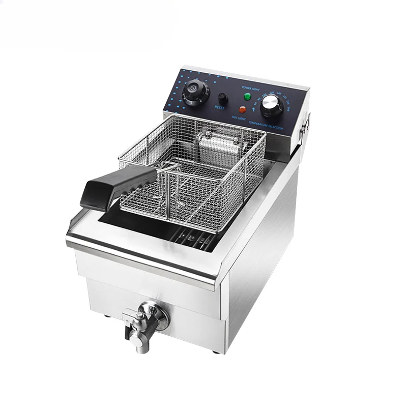 Single Tank Single Basket Fryer With Temperature Limited Protection Device Electric Table Top  Deep Fryer