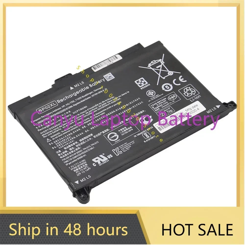 BP02XL   For HP Pavilion  15 849569-421 849569-541 849569-542 849569-543 849909-850 HSTNN-UB7B HSTNN-LB7H Laptop battery