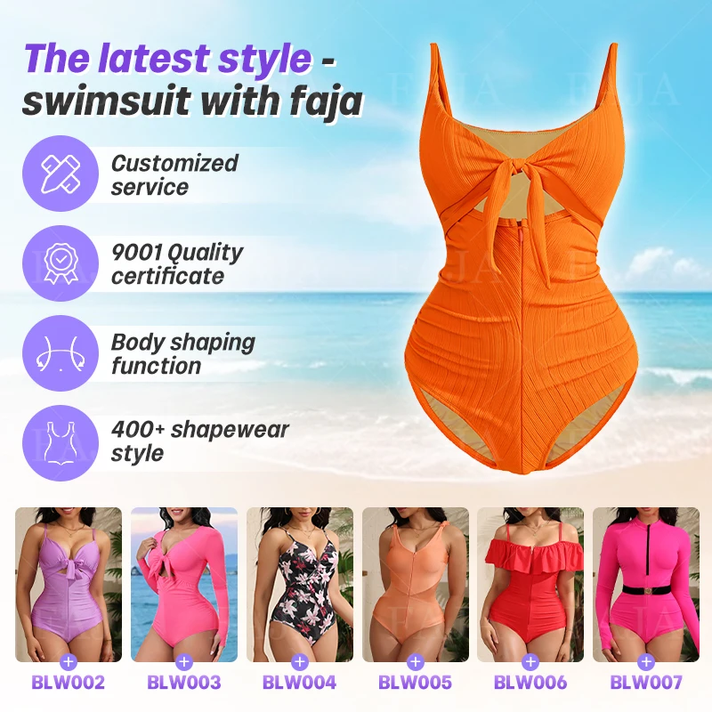 Custom One Piece Tummy Control Sculpting Shapewear Swimwear Women Slimming Waist and Abdomen Shaping Swimsuit