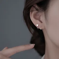 2pcs Stainless Steel Spiral Twisted Stud Earrings Small Delicate Piercing Heart Star Cartilage Tragus Helix Ear Piercing Jewelry