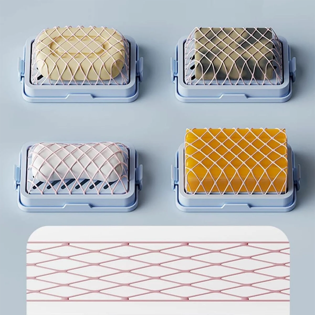 High Elasticity Mesh Soap Foaming Box Multifunctional Household Bathroom Soap Storage Box