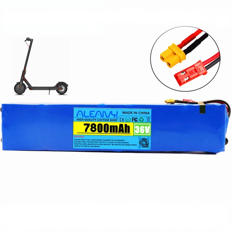 

36V 7.8Ah 18650 lithium battery pack 10S3P 7800mah 250W-500W Same port 42V E-Scooter M365 ebike Power Battery with BMS