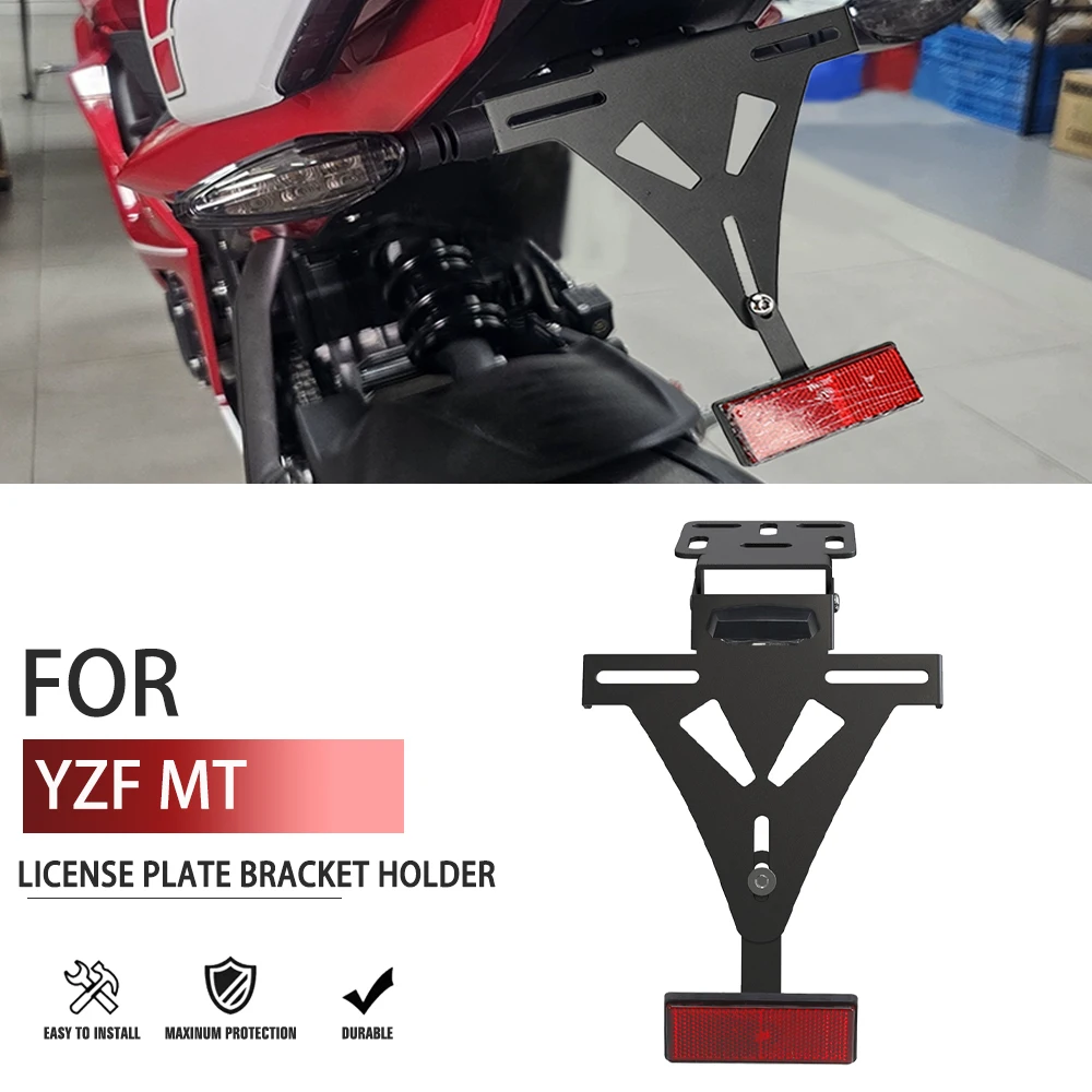 

For Yamaha YZF R1 R3 R6 R15 R25 FZ6 MT07 MT-07 YZF-R1 Motorcycle Rear License Plate Holder Bracket Tail Tidy Fender Eliminator