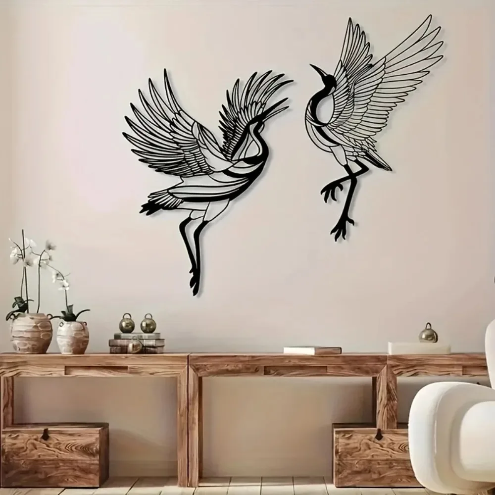 2-Piece Metal Dance Wall Art Modern Home Decor Living Room Bedroom Office