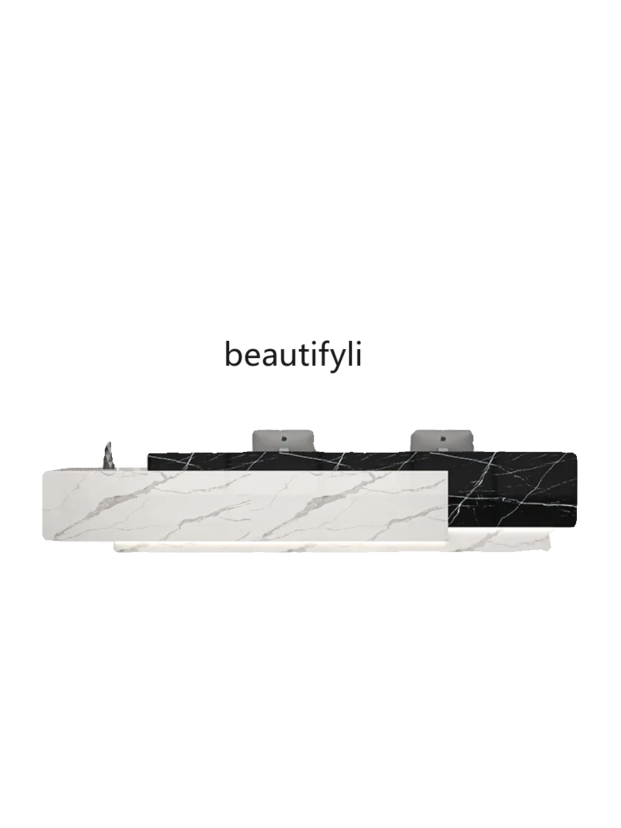 

ss L178Marble Slate Company Front Desk Hotel Reception Clubhouse Gym Coffee Shop Cashier Modern