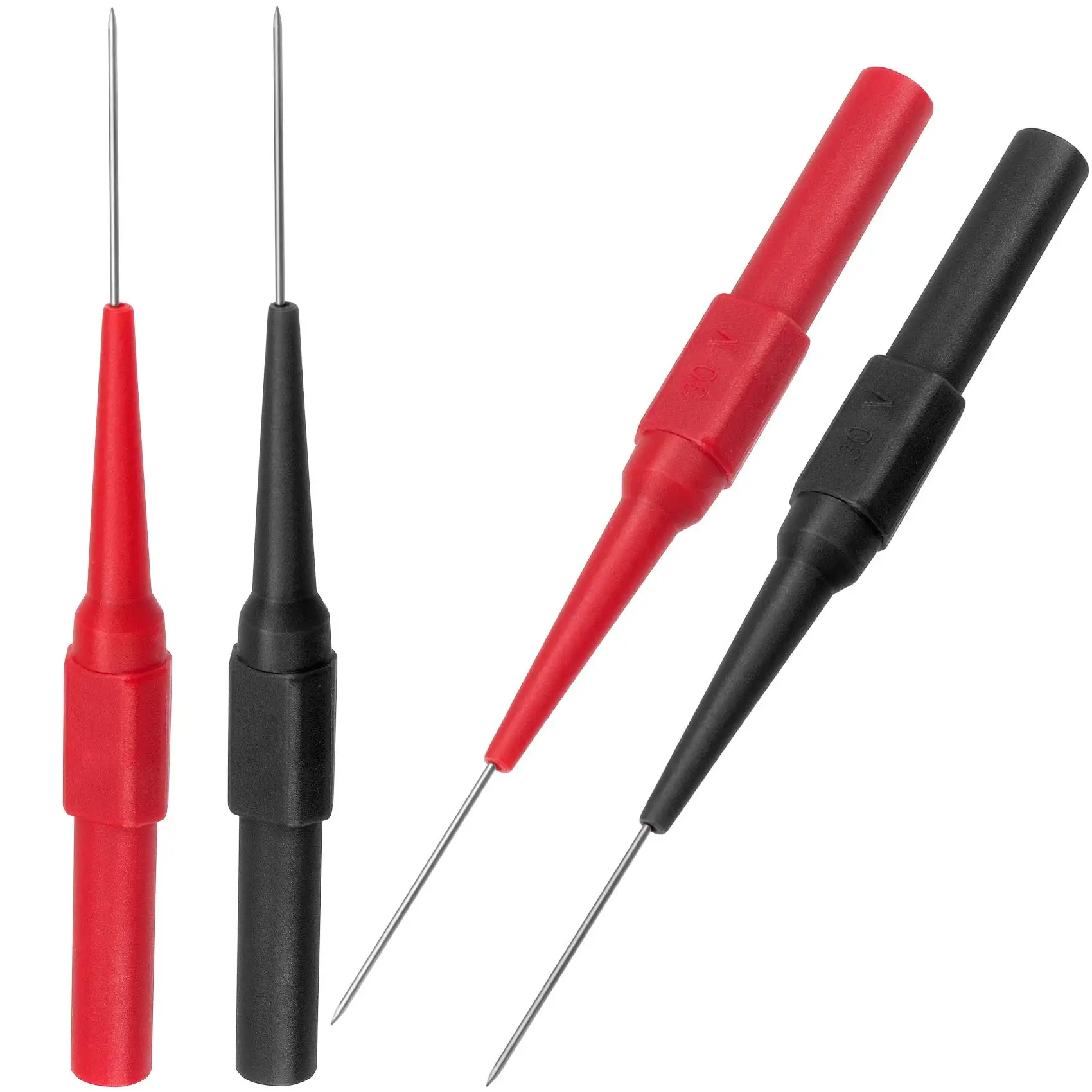 10Pcs 30V Diagnostic Tools Multimeter Test Lead Extention Back Piercing Needle Tip Probes Car Automotive Test Probe Kit 0.7MM