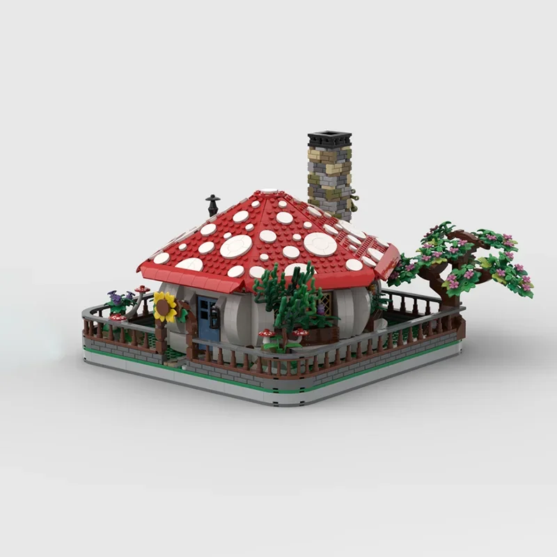 Moc Building Blocks Mushroom House Technology Modular Bricks Model  Gifts Christmas Toys DIY Sets Assembly