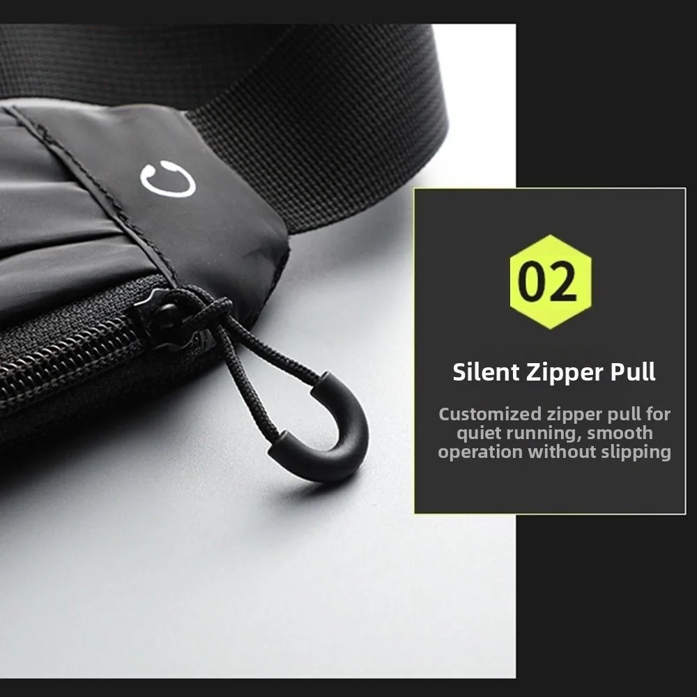 Fashion 7 Inch Reflective Running Bag Close Fitting Elastic Sports Waist Bag Lightweight Breathable Mobile Phone Bag Men Women