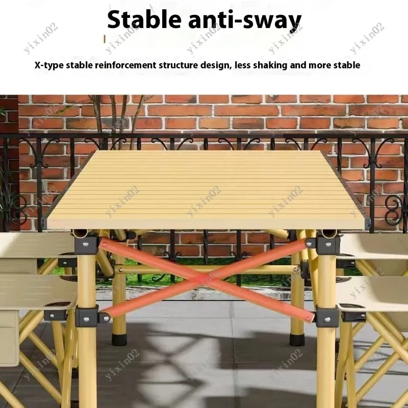 

Portable Folding Camping Table, Compact Multifunctional Desk for Outdoor Travel & Market