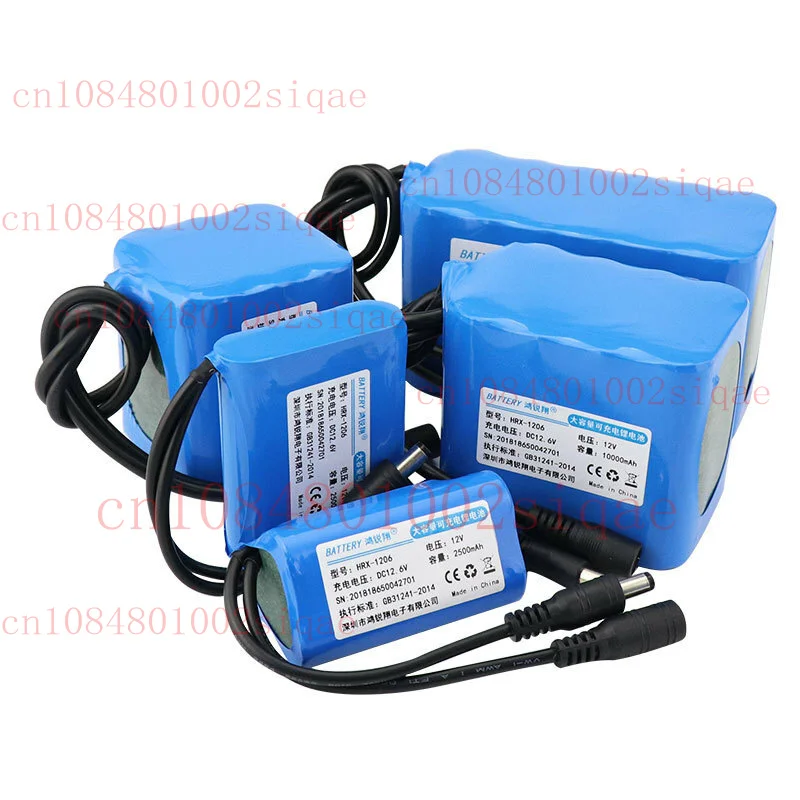 12V 1500-10000mAh Li-ion Rechargeable Battery Pack High Capacity Portable Power WYORESY
