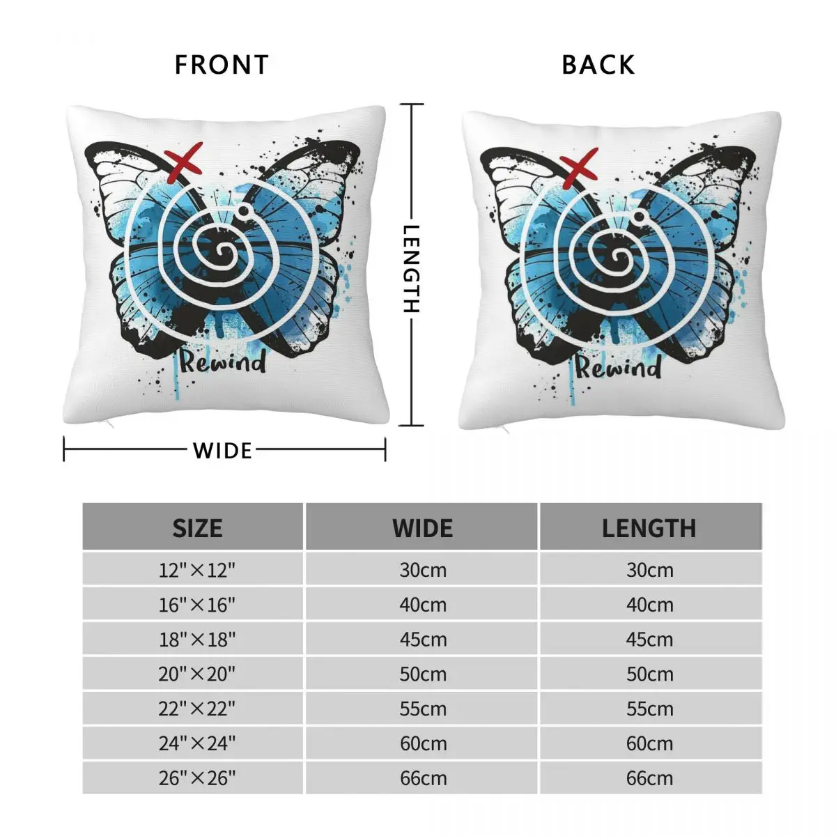Rewind Life Is Strange Square Pillowcase Polyester Linen Velvet Printed Zip Decor Pillow Case Sofa Cushion Cover
