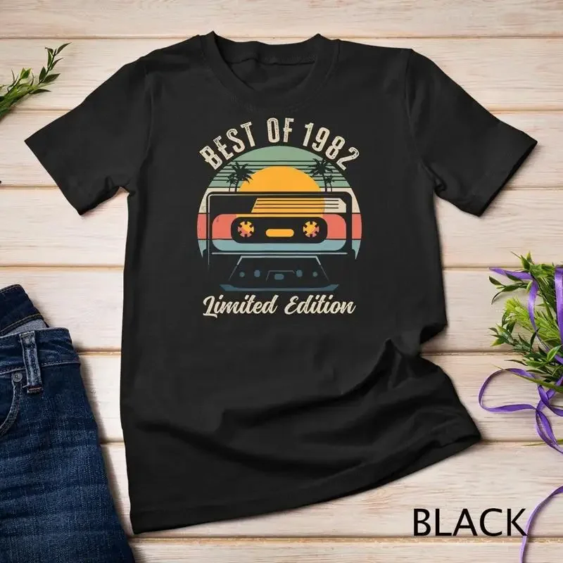 Camiseta unisex de edición limitada con los mejores regalos para el 40 cumpleaños de 1982, edición limitada, 40 años