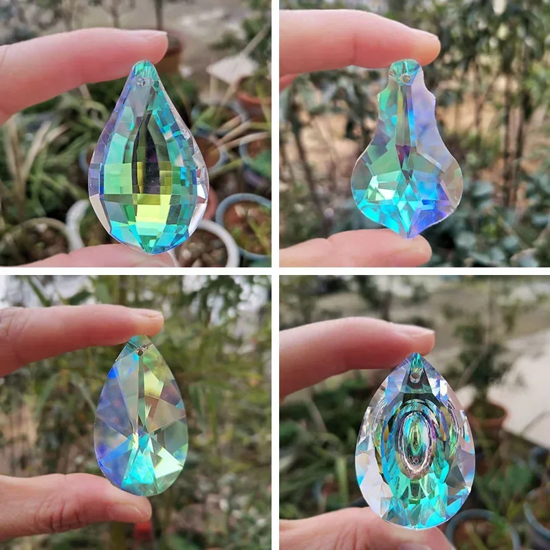 50mm AB Color Hanging Pendant Crystal Prism Suncatcher Chandelier Parts Rainbow Maker Window Home Wedding DIY Decor Ornaments