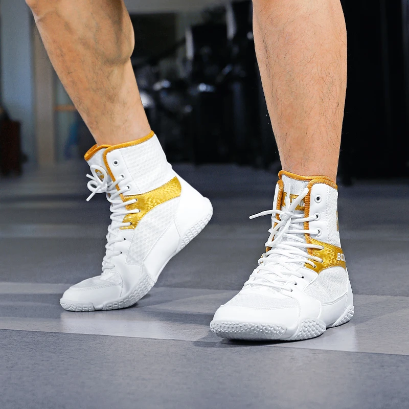 Professional Wrestling Shoes, Men's Fashionable Boxing Shoes, Indoor Training Squat Wrestling Shoes, Size 39-46