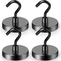 Black Strong Magnetic Hooks Heavy Duty for Cruise Cabins, Magnets with Hooks for Locker, Classroom, Kitchen,Office,Metal Door