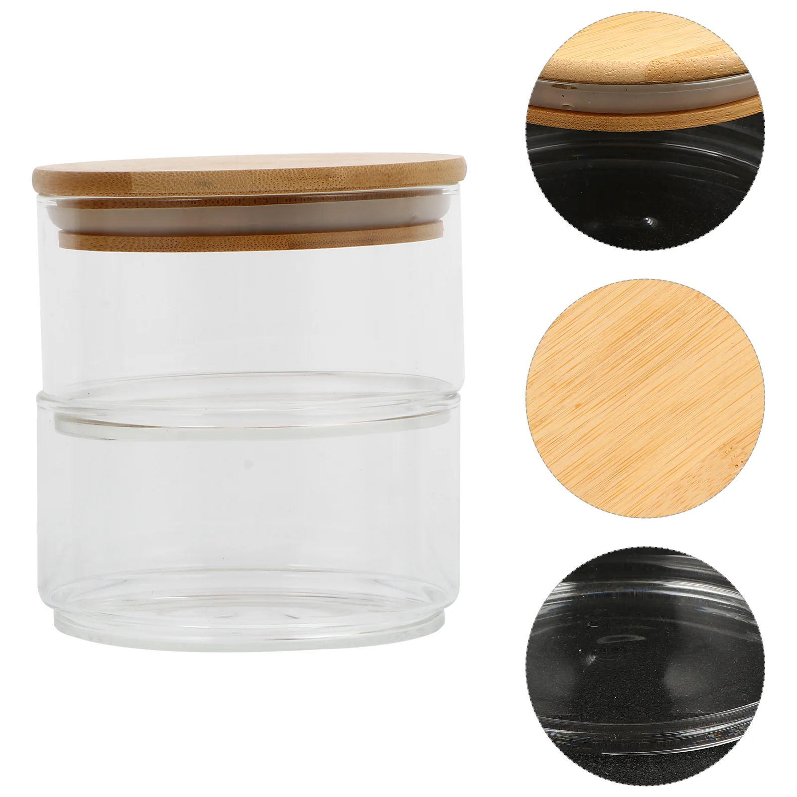 

Multi-layer Storage Tank Glass Sauce Bowl Glasss Fruit Plate Dessert Salad Serving Seasoning Dish Dinnerware