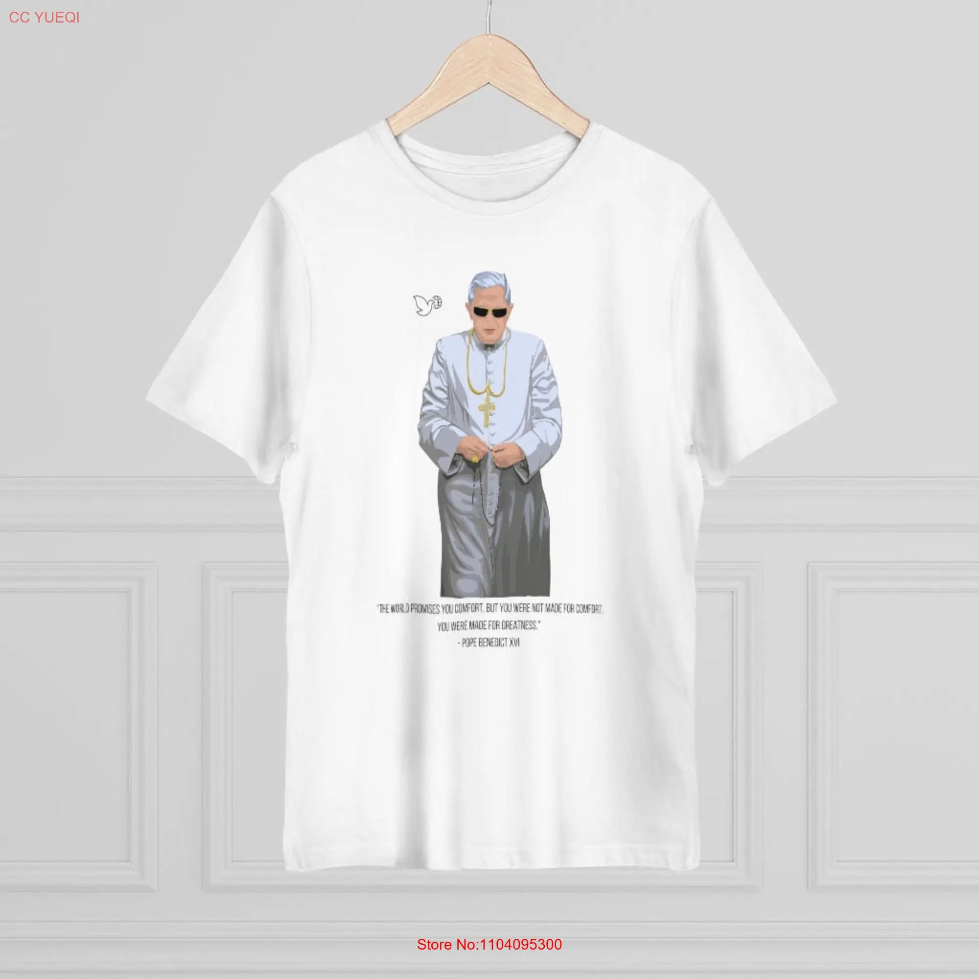 Pope Benedict 16th T Shirt long or short sleeves