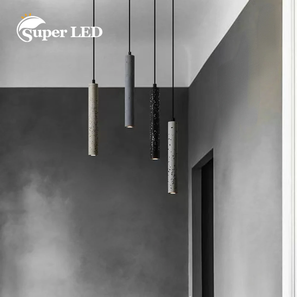 led waterstone pendant light longo lustre estilo industrial interior cozinha jantar quarto lampada de suspensao cafe bar 01