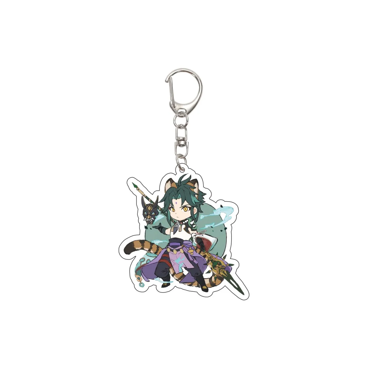 55MM Anime Genshin Impact Keychain xiao  Key Chain Acrylic Model Plate Christmas Gifts