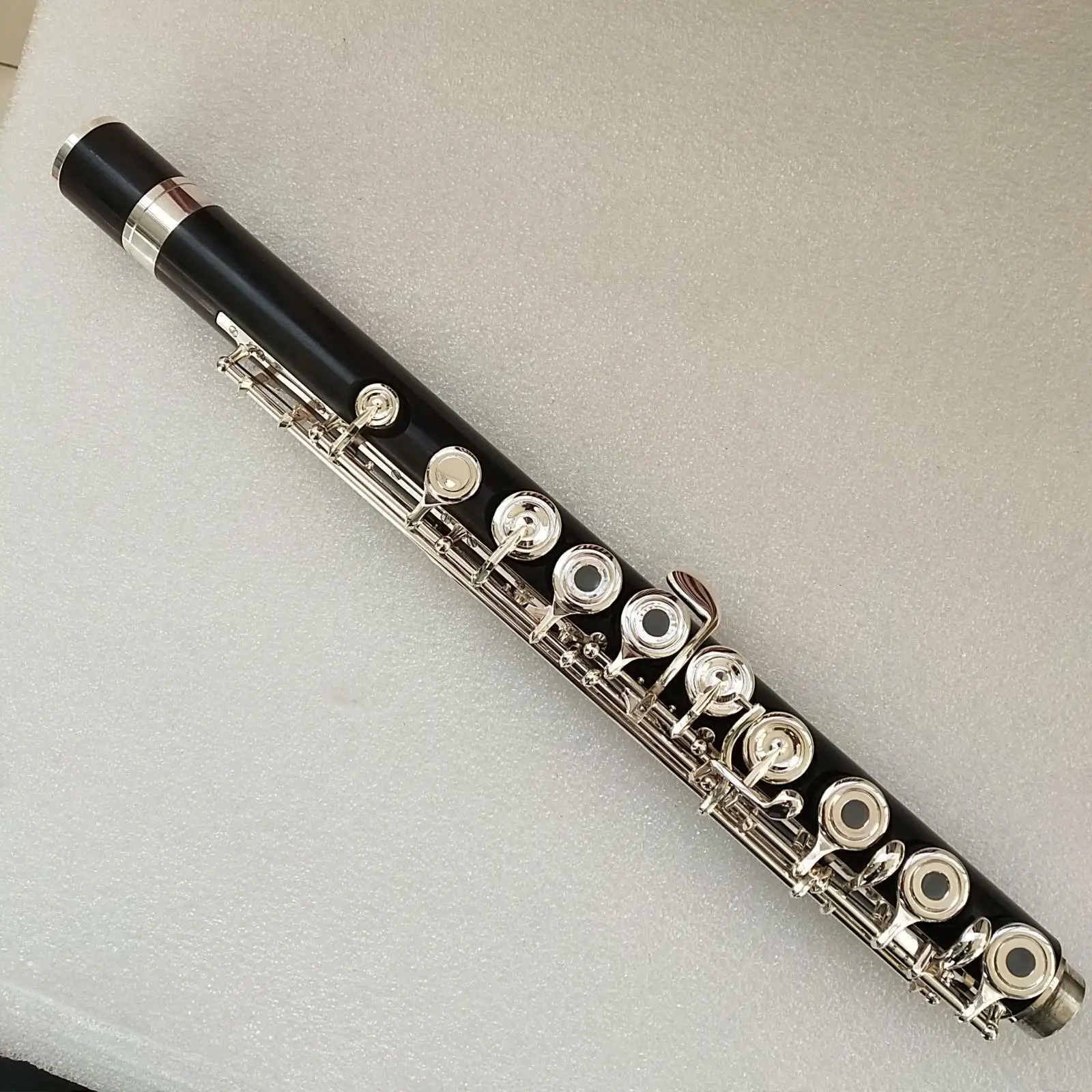 Excellent Flute Ebony C key 17 Open Hole Low B/wooden Flute Profession Band