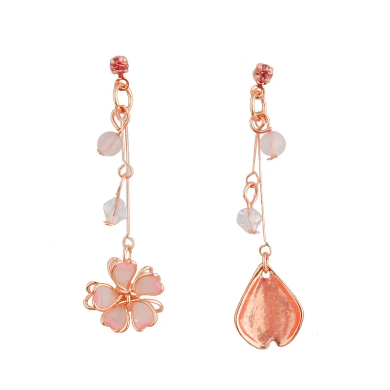 Koreanische elegante Blumen-Schmetterlings-Ohrringe für Damen, exquisite Kristall-Zirkon-Ohrringe mit langen Quasten, temperamentvoller Schmuck – Detail 20