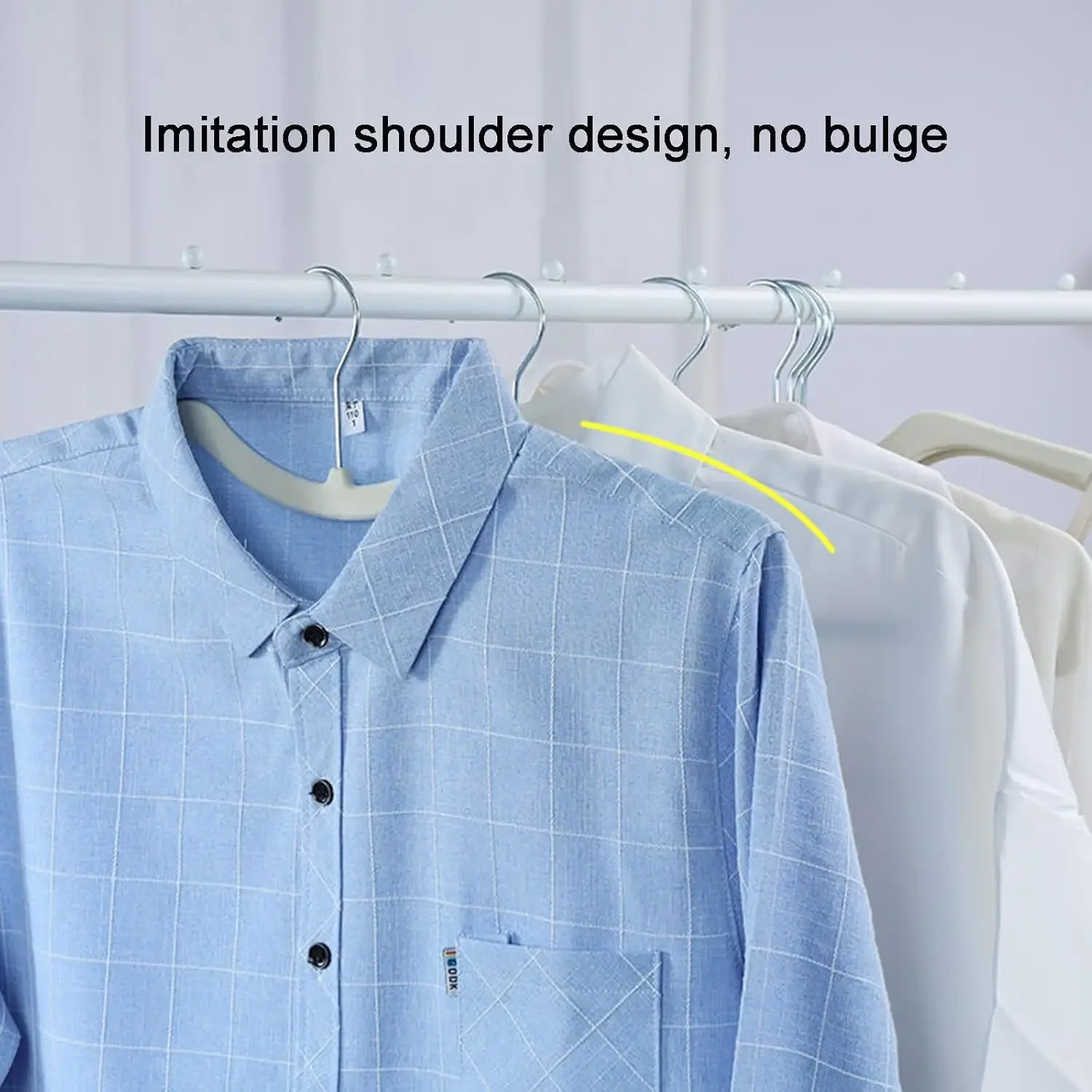 Space-Saving Short-Neck Hangers,Non-slip Non-marking Clothes Hanger for Coats Suits Dress,Durable ABS Storage Rack for Closet