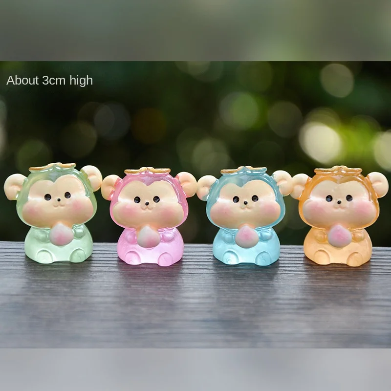 Trendy Night Glow random Cute Grain Twelve Zodiac Resin Dolls Desktop Car Decorations Small Ornaments Blind Bag Gifts