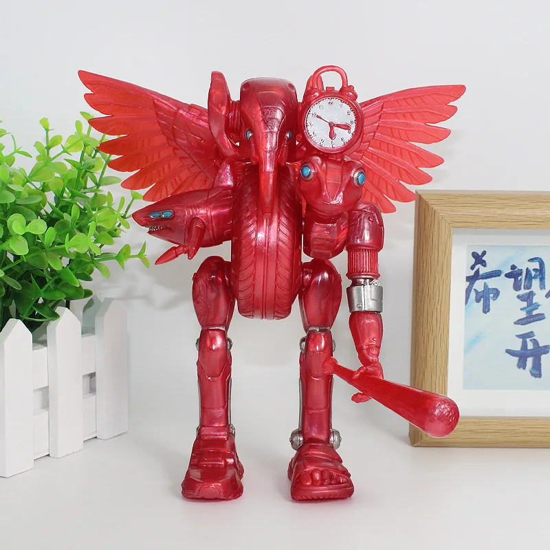 الآلات الحمراء الإيطالية تونغ الصحور تمثال نموذج Tralalero Tralala Brainrot الوحش الانصهار طبعة أنيمي ألعاب شخصيات الحركة