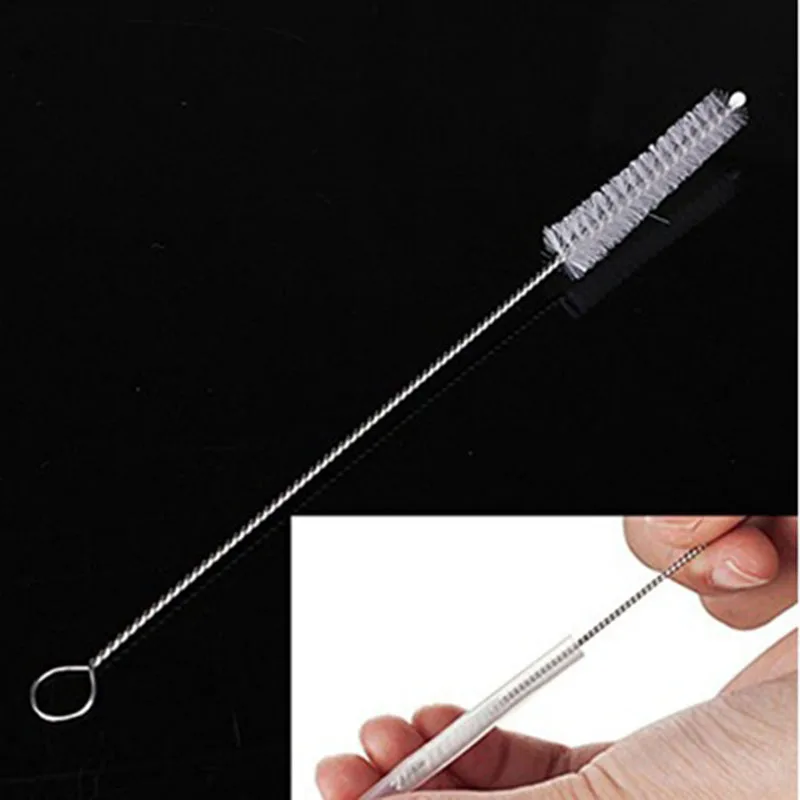 10pcs Nylon Straw Cleaners Cleaning Brush Drinking Pipe Cleaners Stainless Steel Glass