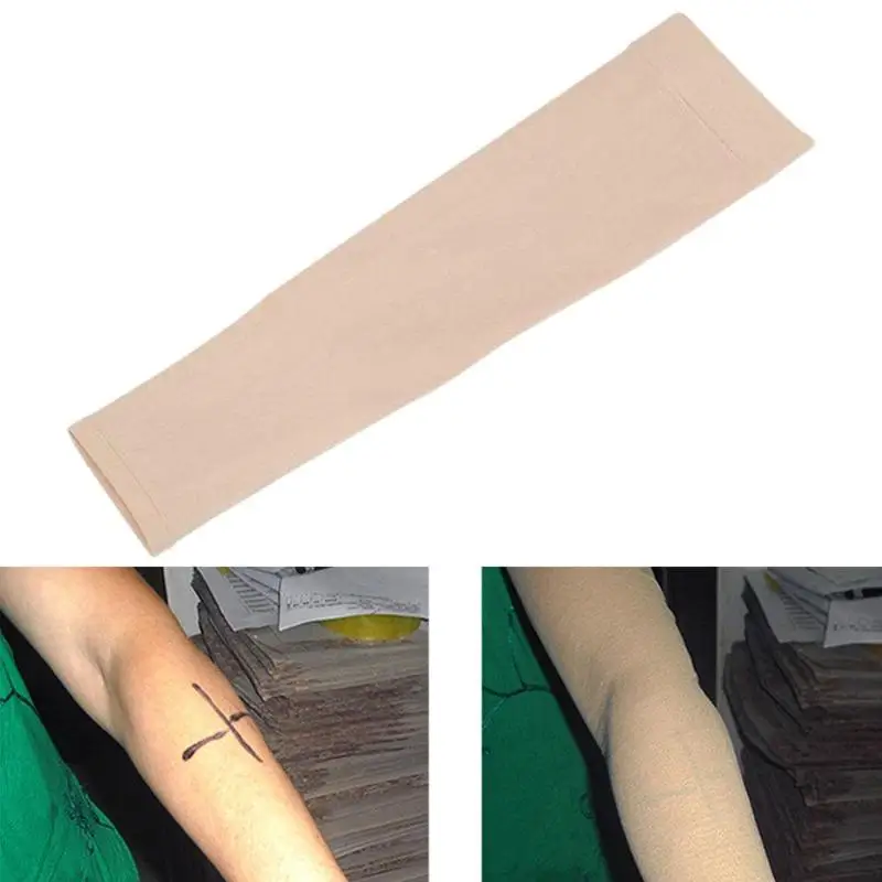 

Summer Sun Protection Oversleeve Flesh Colored Skin Sleeves Tattoo Cover Up Compression Sleeves UV Protection