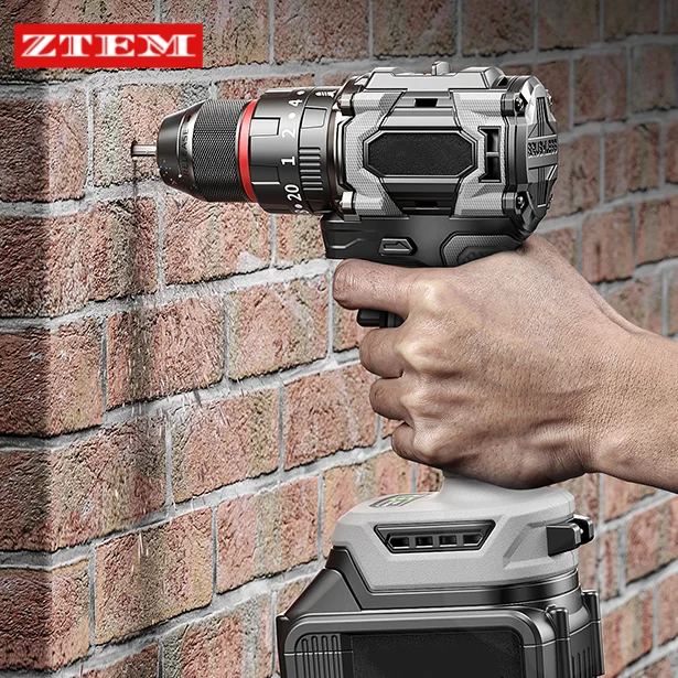 

ZTEM Cordless Drills Rechargeable Drill Set Electric Screwdriver Impact Drill Kit Electric Drill Tool Box taladros inalámbrico