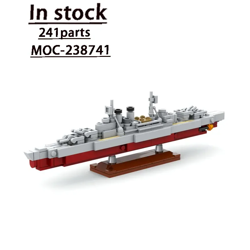 City MOC-238741 Nautical Cruiser Small Cruise Ship Building Block Model, 241 Parts, Birthday Educational Custom Toy Gift