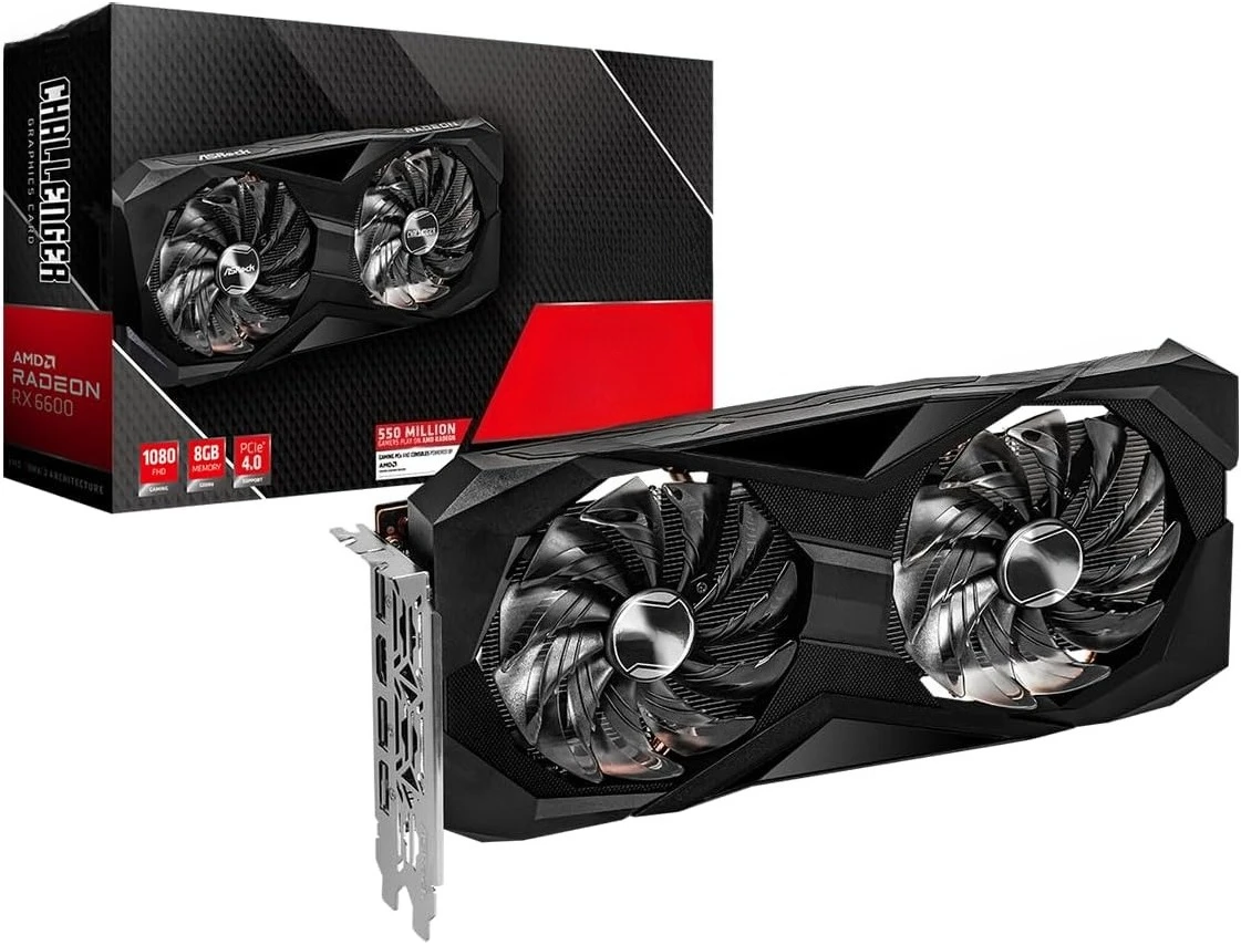 AMD Radeon RX 6600 Challenger D 8GB GDDR6 DisplayPort 14Gbps HDMI 0dB تبريد صامت 128 بت 7680 × 4320 · مبيعات المصنع مباشرة #2